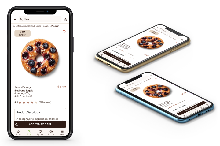 Mobile dashboard mockup for Urban Pantry, featuring a workflow-first interface designed for the luxury retail grocery experience.