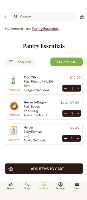 Spatial wayfinding map for Urban Pantry, optimizing in-store navigation for a seamless luxury retail experience.